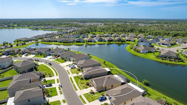 5327 Olano St, Palmetto, FL 34221 - aerial view of residential area featuring a large body of water