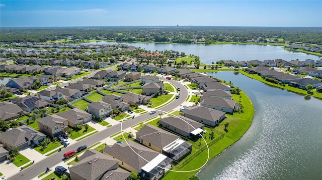 5327 Olano St, Palmetto, FL 34221 - aerial perspective of suburban area with a nearby body of water
