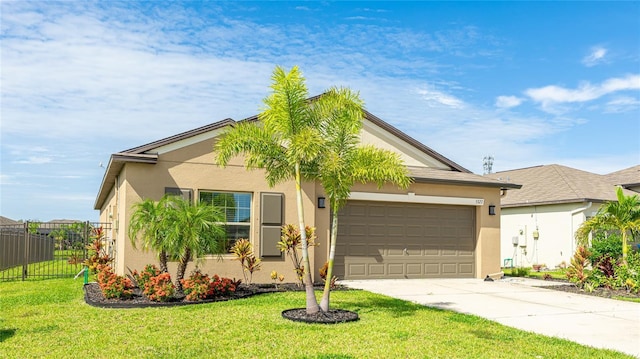 5327 Olano St, Palmetto, FL 34221 - single story home with an attached garage, driveway, and stucco siding