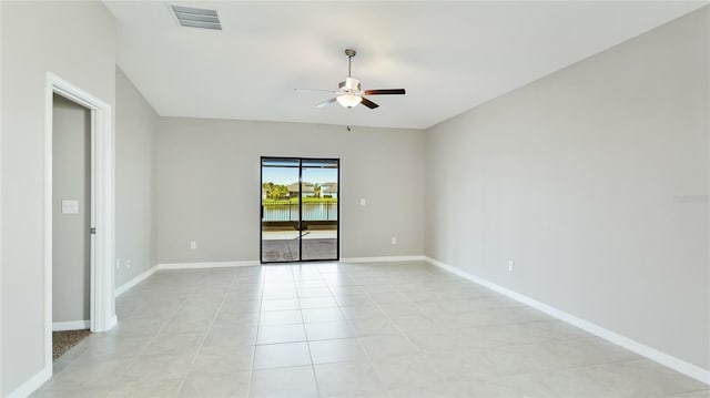 5327 Olano St, Palmetto, FL 34221 - unfurnished room featuring ceiling fan and light tile patterned floors