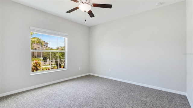 5327 Olano St, Palmetto, FL 34221 - spare room with carpet, ceiling fan, and a smoke detector