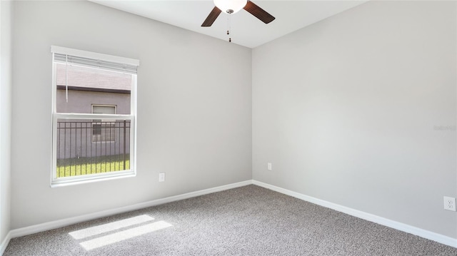 5327 Olano St, Palmetto, FL 34221 - carpeted empty room featuring ceiling fan and healthy amount of natural light