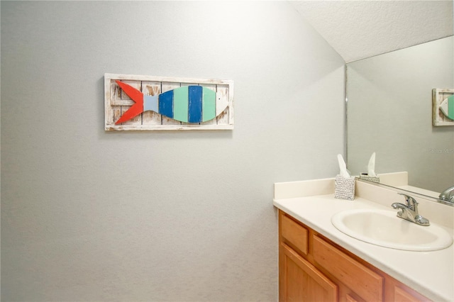 4026 Overture Cir Unit 487, Bradenton, FL 34209 - bathroom featuring vanity and a textured ceiling
