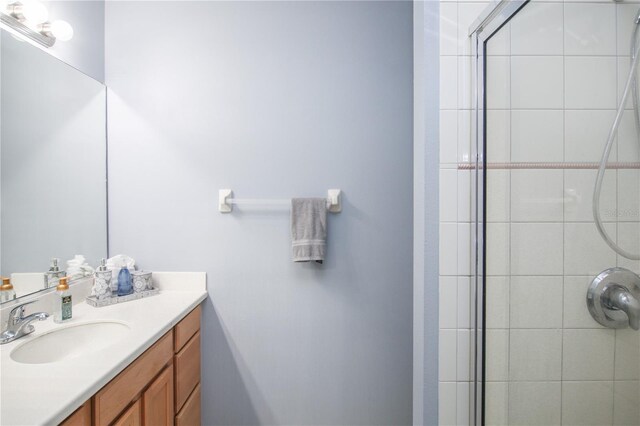 4026 Overture Cir Unit 487, Bradenton, FL 34209 - bathroom with a stall shower and vanity