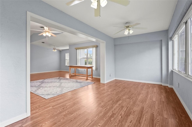 2417 Fairway Oaks Dr Unit 22, Palmetto, FL 34221 - spare room featuring a ceiling fan and wood finished floors