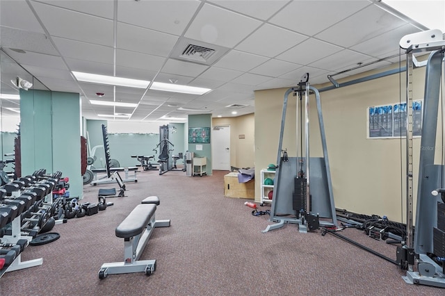 2417 Fairway Oaks Dr Unit 22, Palmetto, FL 34221 - gym with a paneled ceiling