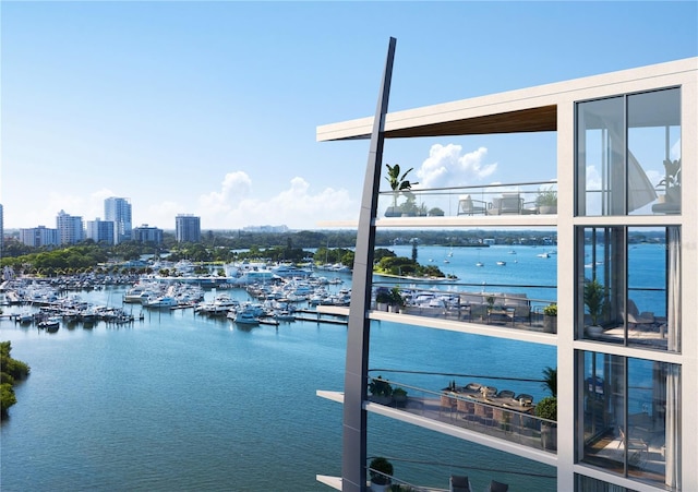 688 Golden Gate Pt Unit 202, Sarasota, FL 34236 - water view featuring a marina