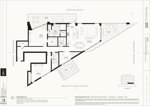 688 Golden Gate Pt Unit 202, Sarasota, FL 34236 - view of home floor plan