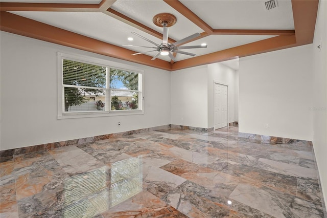 5714 38th Ave E, Bradenton, FL 34208 - empty room featuring a ceiling fan and recessed lighting
