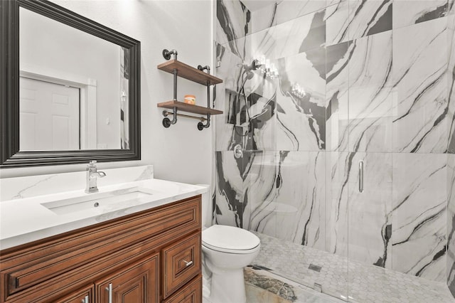 5714 38th Ave E, Bradenton, FL 34208 - bathroom featuring a marble finish shower and vanity