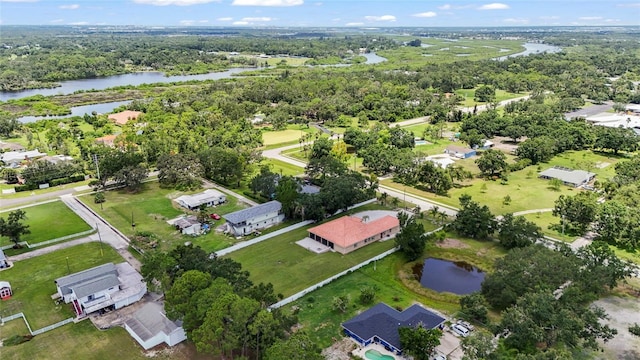 5714 38th Ave E, Bradenton, FL 34208 - aerial perspective of suburban area with a nearby body of water