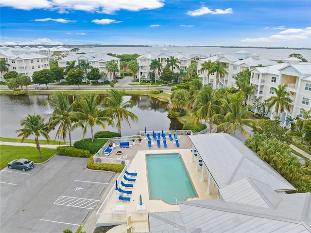 7611 34th Ave W Unit 301, Bradenton, FL 34209 - aerial view of residential area with a nearby body of water and a pool