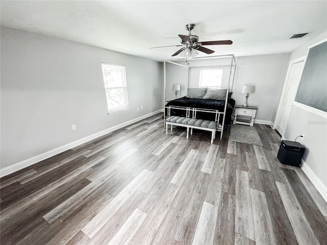 25640 State Road 70 E, Myakka City, FL 34251 - bedroom with wood finished floors and ceiling fan