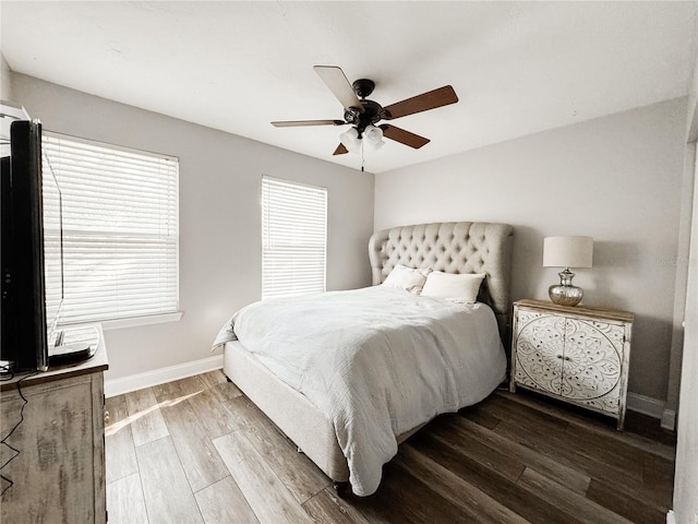 25640 State Road 70 E, Myakka City, FL 34251 - bedroom with wood finished floors and a ceiling fan