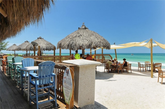 1801 Gulf Dr N Unit 276, Bradenton Beach, FL 34217 - view of patio featuring a water view