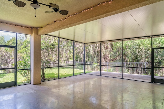 5405 98th Ave E, Parrish, FL 34219 - unfurnished sunroom with ceiling fan