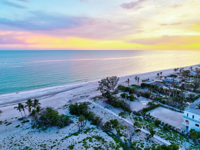 701 Marbury Ln, Longboat Key, FL 34228 - aerial view at dusk of view of water and beach