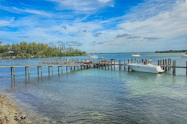 701 Marbury Ln, Longboat Key, FL 34228 - dock area featuring a water view