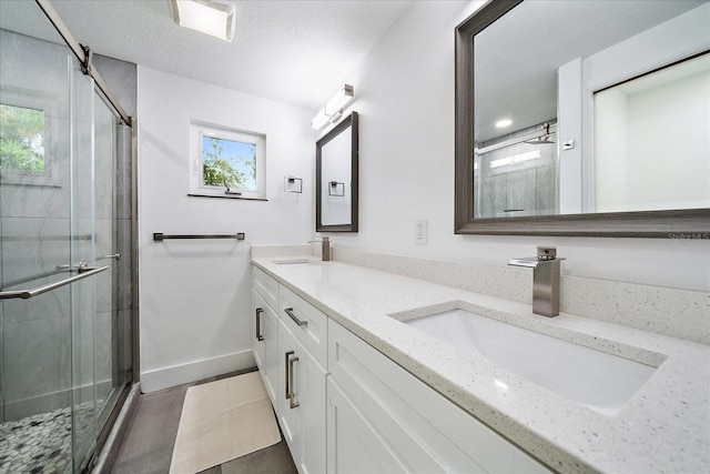 3959 Coleridge Pl, Sarasota, FL 34241 - full bathroom featuring a shower stall and double vanity