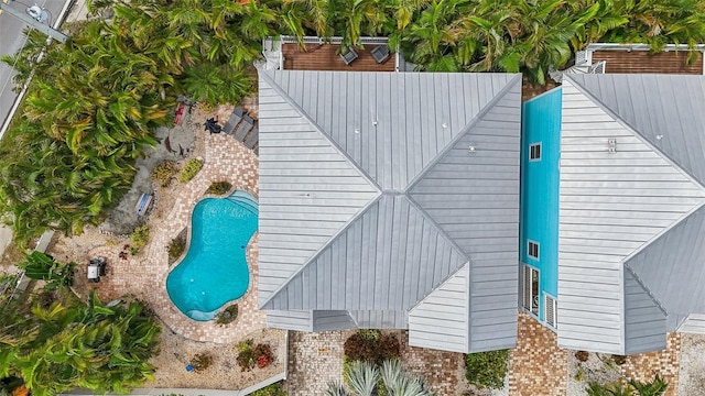 202 75th St, Holmes Beach, FL 34217 - aerial view of a pool area
