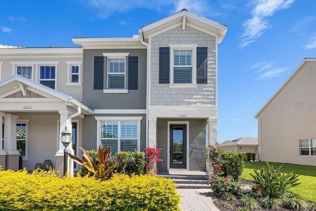 12017 Cranston Way, Bradenton, FL 34211 - view of front of home with stucco siding