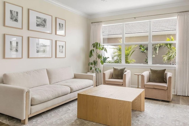 12017 Cranston Way, Bradenton, FL 34211 - living area featuring crown molding