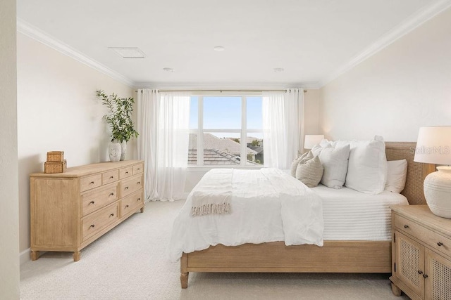 12017 Cranston Way, Bradenton, FL 34211 - bedroom featuring ornamental molding and light carpet