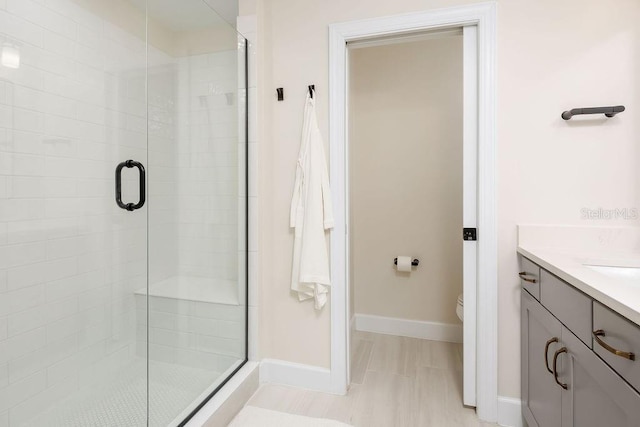 12017 Cranston Way, Bradenton, FL 34211 - full bathroom featuring a stall shower and vanity