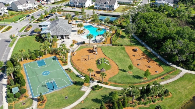 12017 Cranston Way, Bradenton, FL 34211 - aerial view of property's location featuring a pool and nearby suburban area