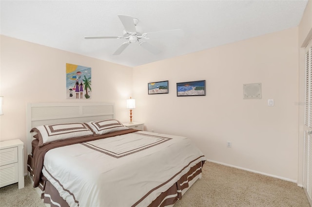 546A Beach Rd Unit A544, Sarasota, FL 34242 - bedroom with carpet floors and ceiling fan
