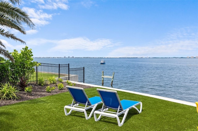 309 Ringling Point Dr, Sarasota, FL 34234 - view of yard featuring a water view