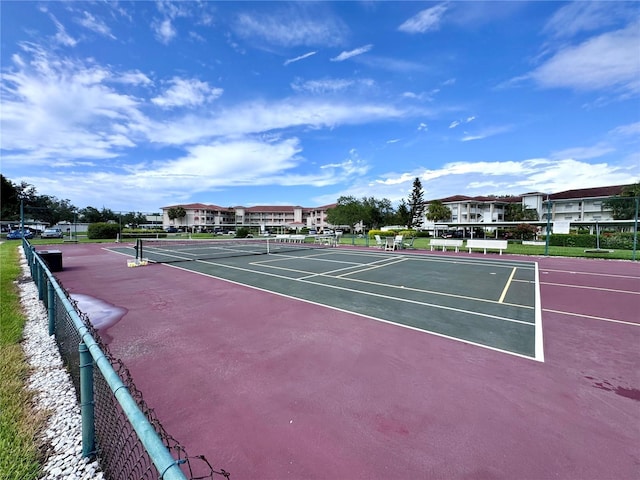 6505 Stone River Rd Unit 309, Bradenton, FL 34203 - view of tennis court with community basketball court