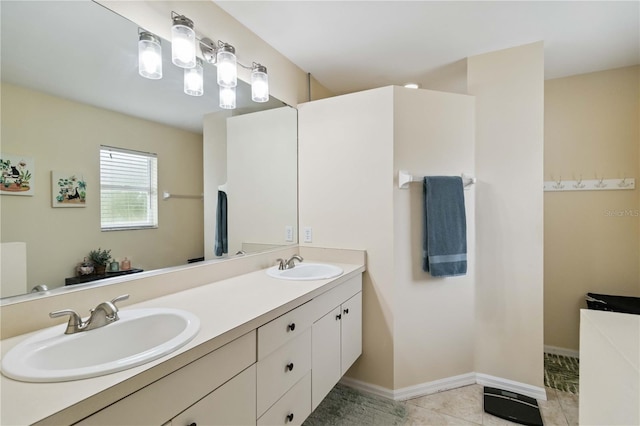 4649 72nd Ct E, Bradenton, FL 34203 - full bath with double vanity and tile patterned flooring