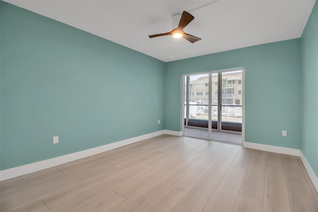 1150 Tarpon Center Dr Unit 1-C # 103, Venice, FL 34285 - unfurnished room featuring a ceiling fan and wood finished floors