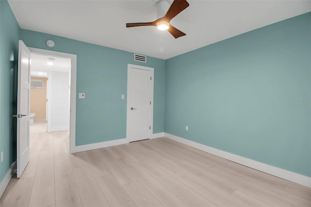 1150 Tarpon Center Dr Unit 1-C # 103, Venice, FL 34285 - unfurnished bedroom with light wood-style floors and a ceiling fan