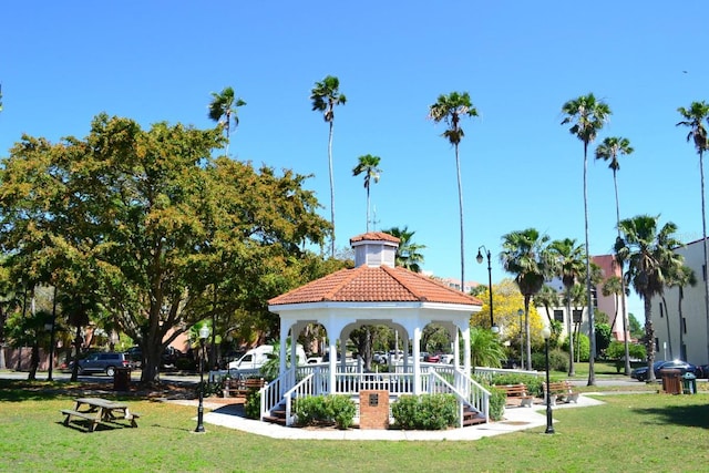 1150 Tarpon Center Dr Unit 1-C # 103, Venice, FL 34285 - view of community featuring a gazebo and a lawn