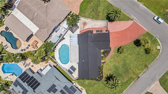 8001 13th Ave S, Saint Petersburg, FL 33707 - drone / aerial view of a pool area