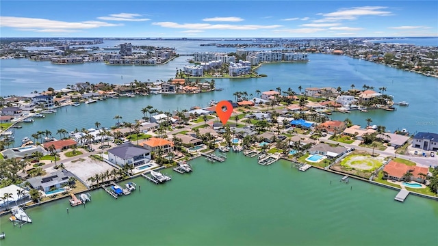 8001 13th Ave S, Saint Petersburg, FL 33707 - aerial view of residential area with a large body of water