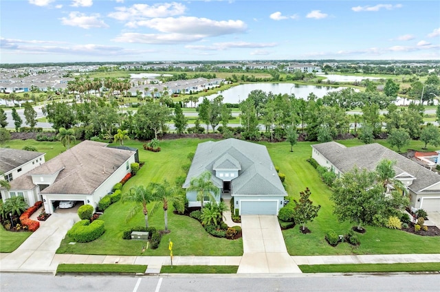 4654 Claremont Park Dr, Bradenton, FL 34211 - aerial perspective of suburban area with a large body of water
