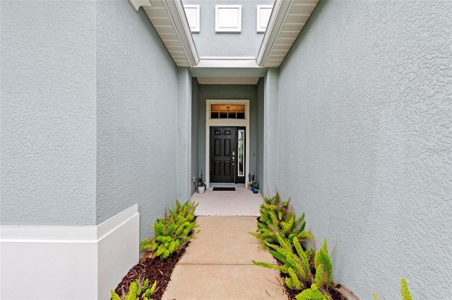 4654 Claremont Park Dr, Bradenton, FL 34211 - entrance to property with stucco siding
