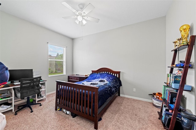 4654 Claremont Park Dr, Bradenton, FL 34211 - bedroom with carpet flooring, a desk, and ceiling fan