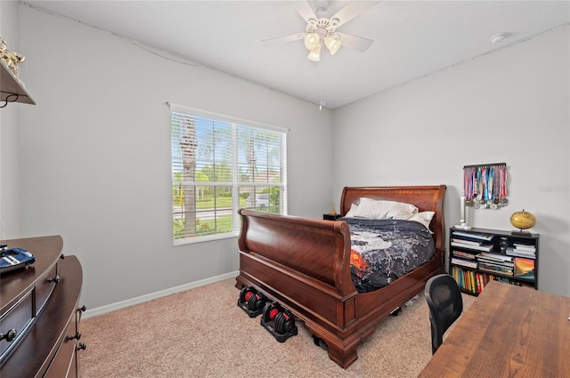 4654 Claremont Park Dr, Bradenton, FL 34211 - bedroom with carpet flooring, a desk, and ceiling fan