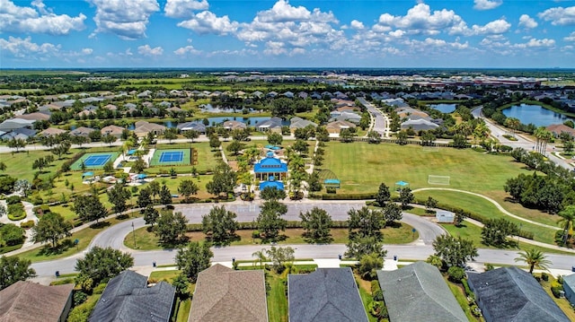 4654 Claremont Park Dr, Bradenton, FL 34211 - aerial perspective of suburban area featuring a large body of water