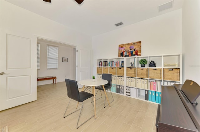 3602 Secret Stroll Dr, Sarasota, FL 34240 - dining area featuring wood finished floors and ceiling fan