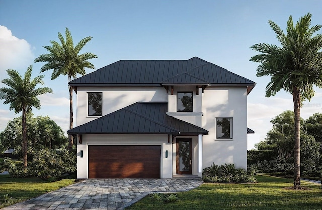 7804 20th Pl W, Bradenton, FL 34209 - view of front of house featuring a standing seam roof and stucco siding