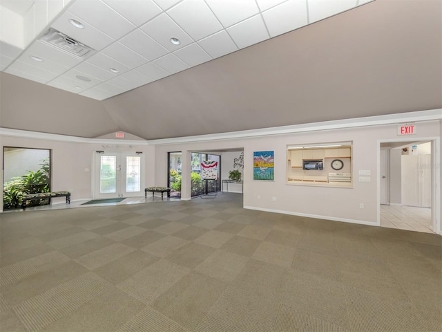 154 Inlets Blvd, Nokomis, FL 34275 - common area with lofted ceiling and recessed lighting