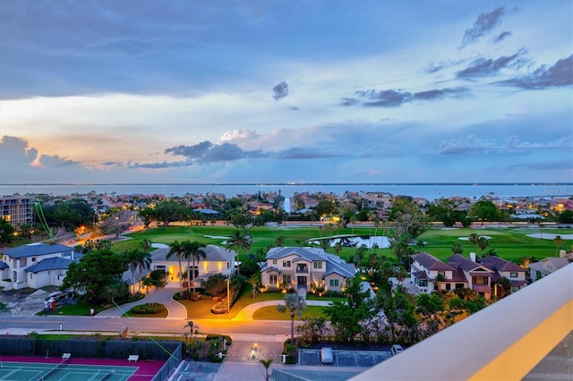 1000 Longboat Club Rd Unit 1105, Longboat Key, FL 34228 - aerial view at dusk of a water view