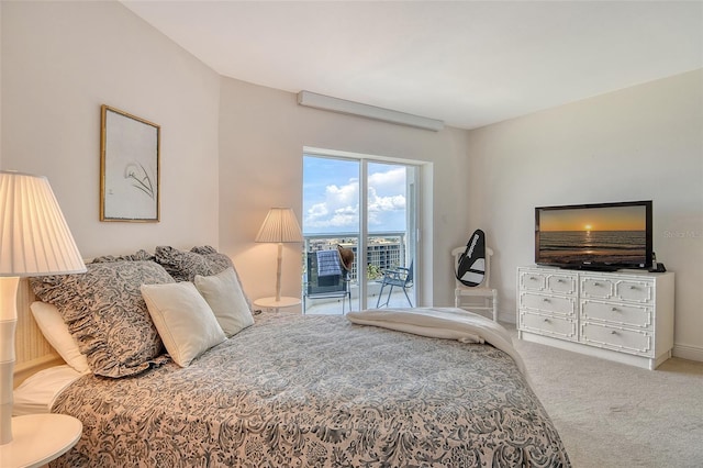 1000 Longboat Club Rd Unit 1105, Longboat Key, FL 34228 - carpeted bedroom with access to outside and baseboards