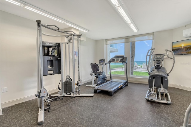 1000 Longboat Club Rd Unit 1105, Longboat Key, FL 34228 - workout area with baseboards