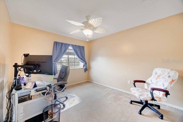 4127 Middle River Ter, Ellenton, FL 34222 - office space with carpet floors and ceiling fan